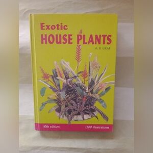 Exotic House Plants   small hardcover reference Book